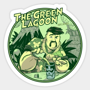 Green Lagoon: Blob the Bartender Sticker